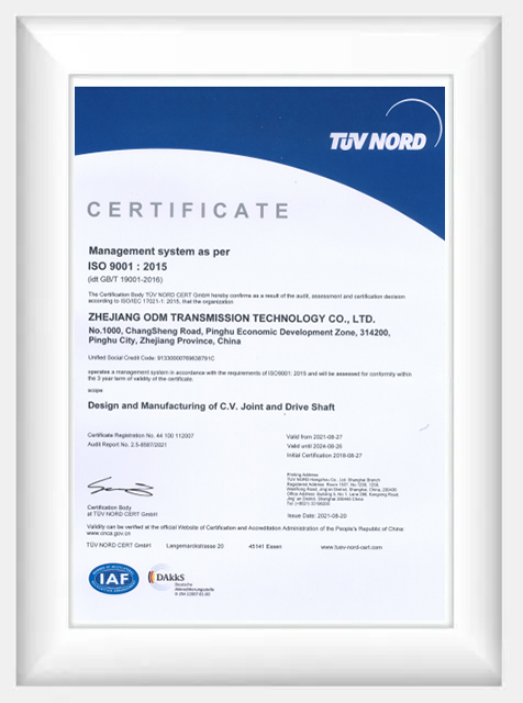 Certificado TUV Nord