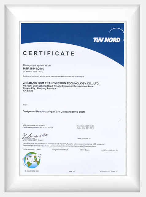 Certificado TUV Nord